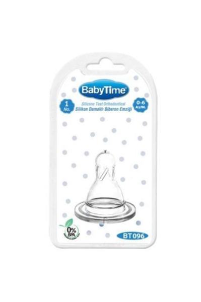 BabyTime Silikon Klasik Biberon Emziği 0-6 Ay BT096