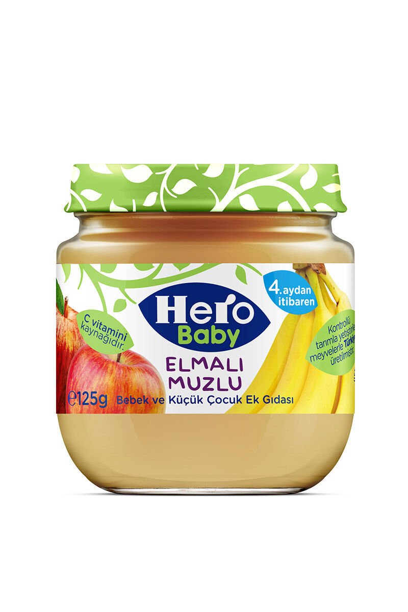 Hero Baby Kavanoz Mama Elmalı Muzlu 120gr