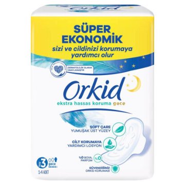 Orkid Ekstra Hassas Koruma Süper Ekonomik Gece 14lü