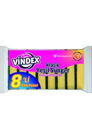 Vindex Klasik Yeşil Sünger 8'li