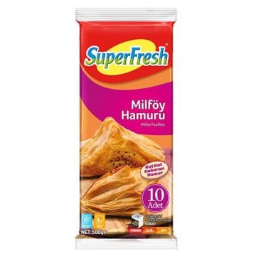 Superfresh Milföy Hamuru 10adet 500gr