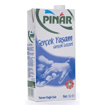 Pınar Yarım Yağlı Süt 1000ml uht