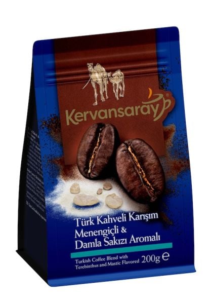 Kervansaray Türk Kahveli Karışım Menengiçli ve Damla Sakızı Aromalı 200gr