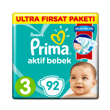 Prima Ultra Fırsat Paket Çocuk Bezi 3 Beden 6-10kg