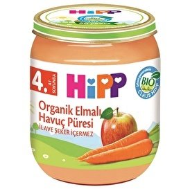 Hipp Organik Elmalı Havuç Püresi 125gr cam