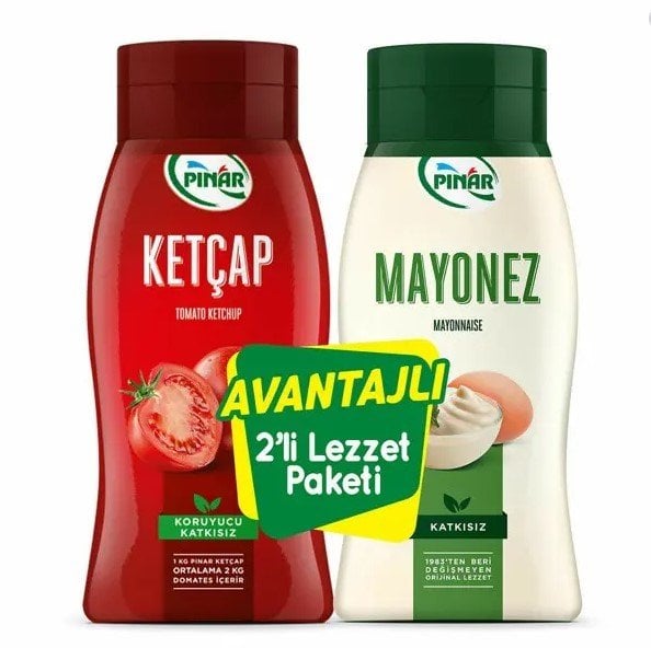 Pınar Ketçap 600gr + Mayonez 500gr