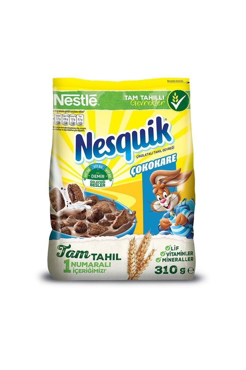 Nestle Nesquik Çokokare Kakaolu Buğday ve Mısır Gevreği 310gr