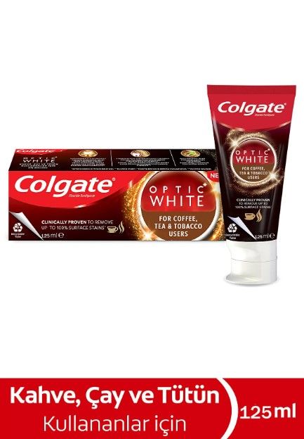 Colgate Diş Macunu Optic White 125ml Kahve, Çay ve Tütün Kullanıcıları İçin