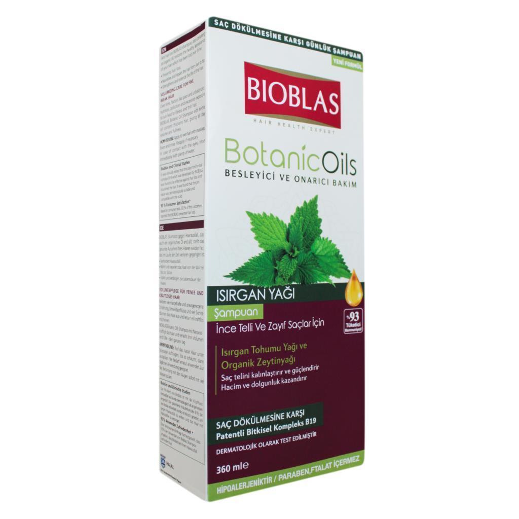 Bioblas Botanic Oils Şampuan Isrgan Yağlı Tüm Saç Tipleri İçin 360ml