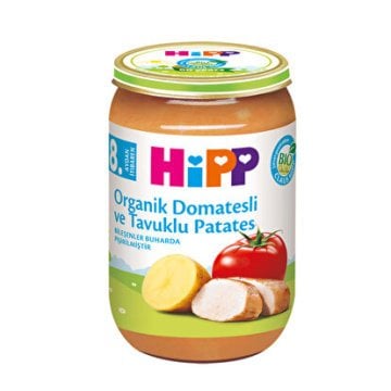 Hipp Organik Domatesli Tavuklu Patates 190gr cam