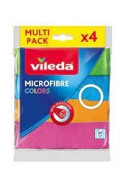 Vileda Mikrofiber Colors Temizlik Bezi 4lü Multi Pack