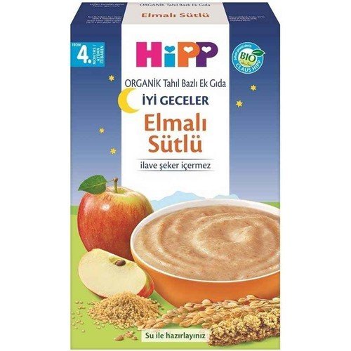 Hipp Organik Tahıl Bazlı Ek Gıda Elmalı Sütlü 250gr