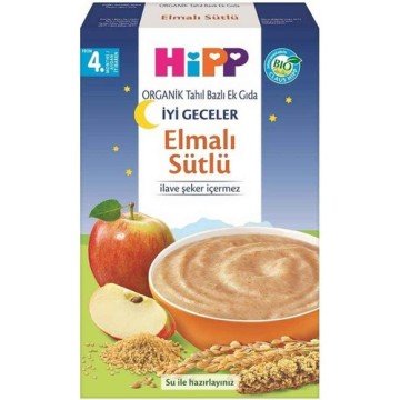 Hipp Organik Tahıl Bazlı Ek Gıda Elmalı Sütlü 250gr