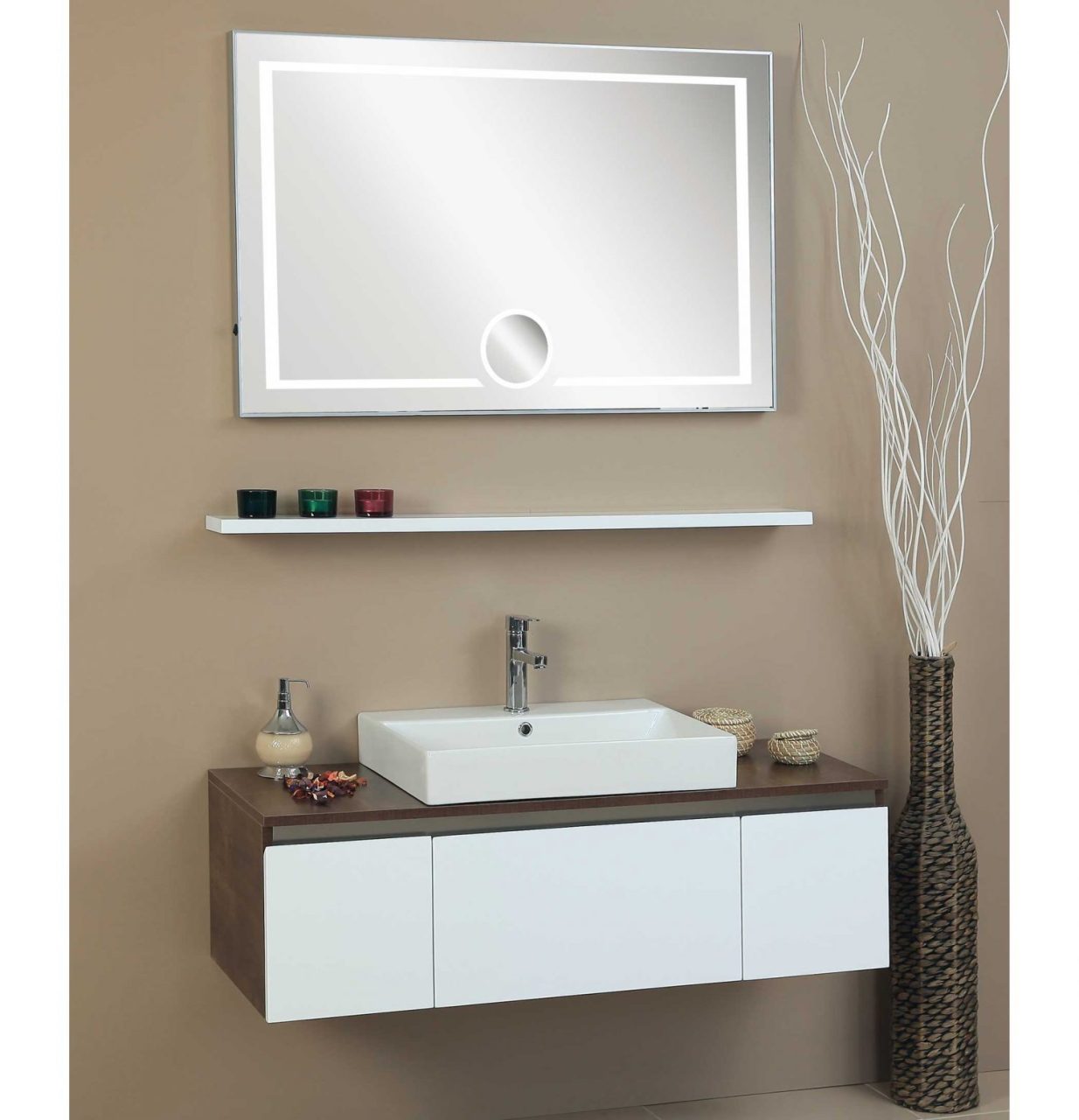 Fym Göksu Beyaz 120 cm Banyo Dolabı