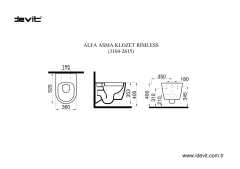İdevit Alfa Asma Klozet + İnce Yavaş Kapanır Klozet Kapağı