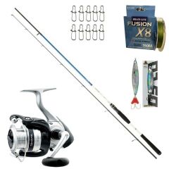 Daiwa New Spitfire Seabass 2.70m 10-35 Daiwa Strikeforce 4000 B 8 Örgü Spin Olta Seti