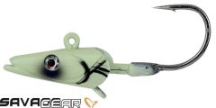 Savage gear Sandeel Jig Head 16g 3/0 - 3pcs Glow Suni Yem