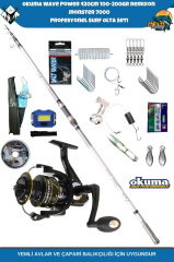 Okuma Wave Power 420cm 100-200gr Remixon Monster 7000 Profesyonel Surf Olta Seti