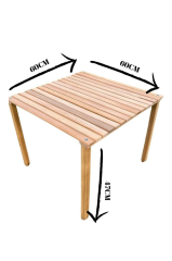 Oslo Ahşap Katlanabilir Kamp Masası (Taşıma Kılıflı)