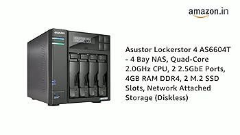 Asustor Lockerstor 2 AS6602T 2 Yuvalı 36 TB NAS Depolama Ünitesi