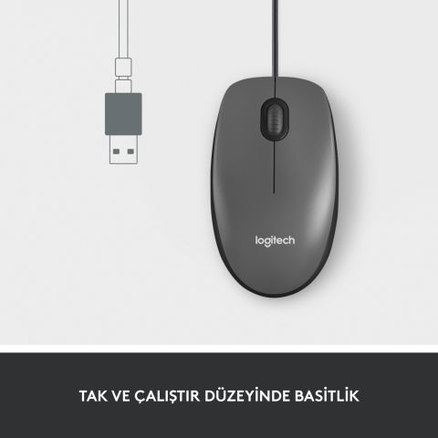 Logitech M100 Mouse Usb Siyah