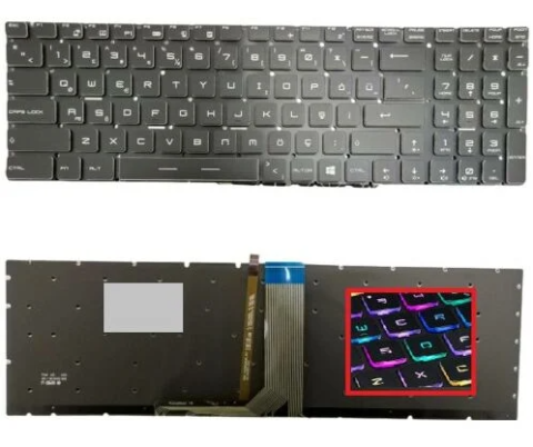 Toshiba Işıklı orjinal S70-A P70-A P70T-A P75-A P75T-A  Aydınlatmalı siyah  Klavye Tuş Takımı