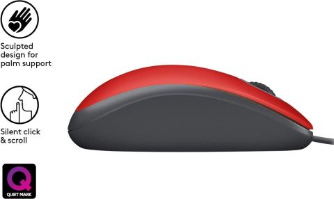 Logitech M110 Silent Mouse Usb Red