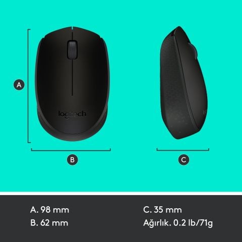 Logitech M171 Kablosuz Mouse Siyah 910-004424