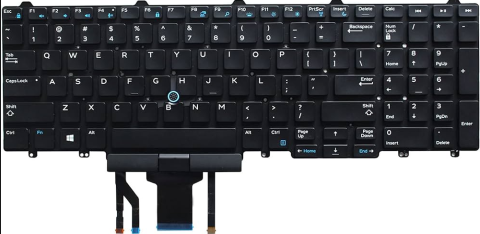 DELL Latitude E5550, 5550, E5570, E5580, Precision 3510, siyah Q-TR Klavye TuşTakımı