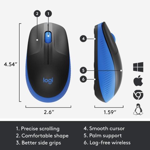 Logitech M190 910-005907 Mavi Optik Kablosuz Mouse