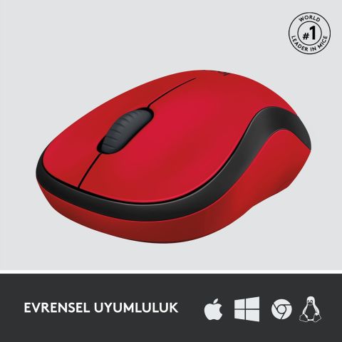 Logitech M220 Kablosuz Silent M.Kırmız
