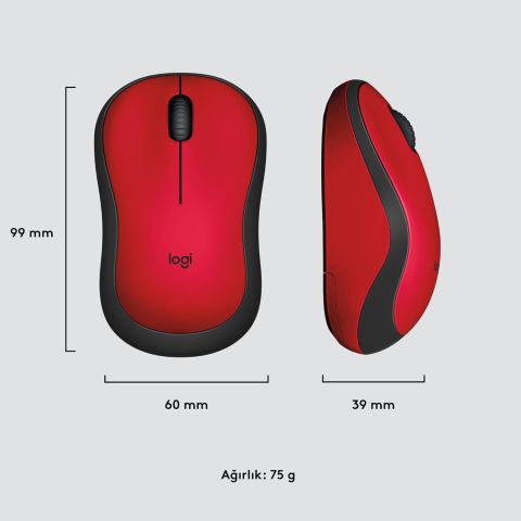 Logitech M220 Kablosuz Silent M.Kırmız