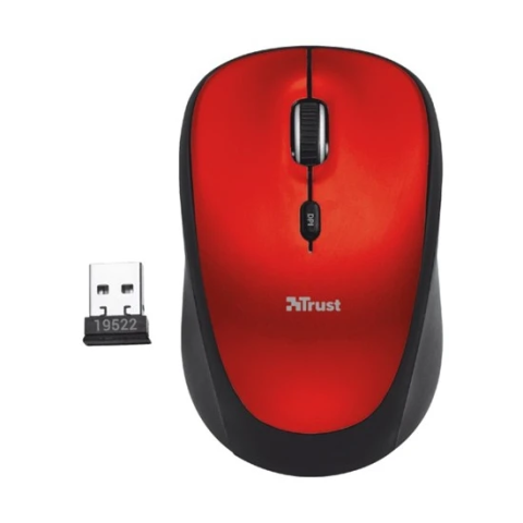 Trust 19522 Yvi Comfortable Kırmızı Optik Wireless Mouse