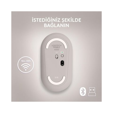 Logitech M350 Pebble Sessiz Kablosuz Kompakt Mouse