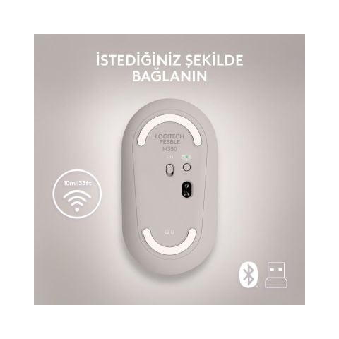 Logitech M350 Pebble Sessiz Kablosuz Kompakt Mouse