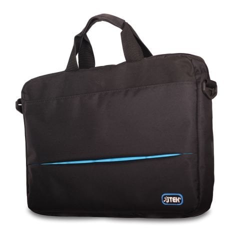 İTEK 15.6 İHB0124 Laptop El Çantası Su Geçirmez Siyah -Mavi Aksılı