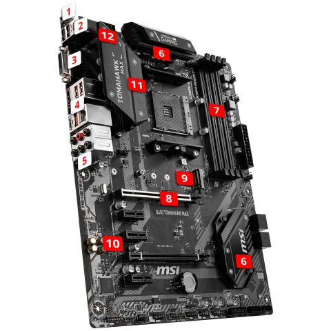 MSI B450 Tomahawk Max AM4 DDR4 ATX Anakart