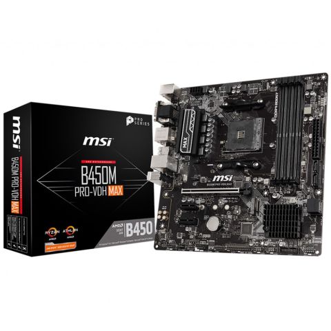 MSI B450M PRO-VDH Max AMD AM4 DDR4 Micro ATX Anakart