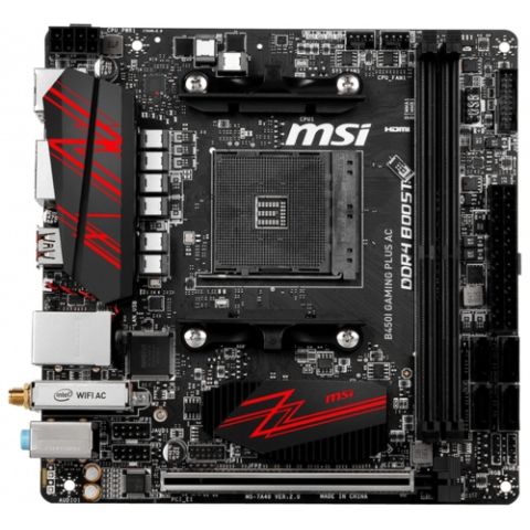 MSI B450I GAMING PLUS AC AMD AM4 DDR4 Mini ITX Anakart
