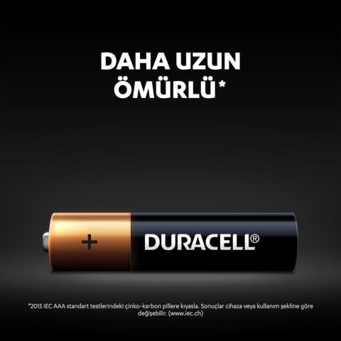 Duracell Basic AAA Alkalin Ince Kalem Piller, 1,5 V LR03/MN2400, 10’lu