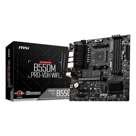 MSI B550M PRO-VDH Wi-Fi AMD AM4 DDR4 Micro ATX Anakart