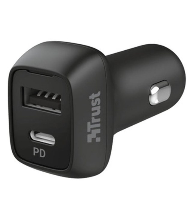 TRUST TRU23560 Qmax 30W Ultra-Fast USB-C & USB Car Charger with PD3.0