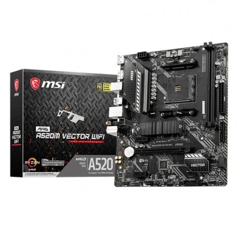 MSI MAG A520M VECTOR Wi-Fi AMD AM4 DDR4 Micro ATX Anakart