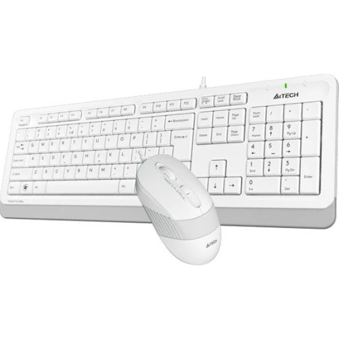 A4 Tech F1010 Beyaz Kablolu Klavye Mouse Seti