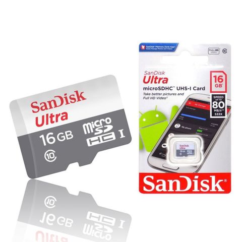 SanDisk UA And microSD 16G 80MBs Cl10