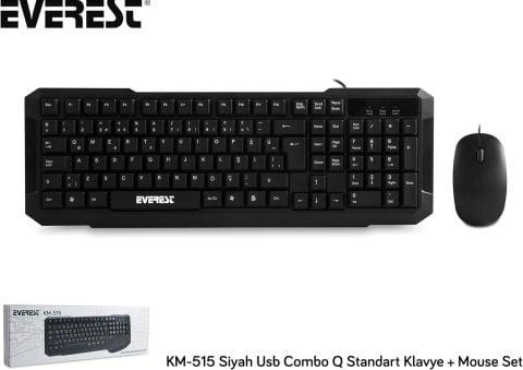 Everest KM-515 Usb Combo Q Standart Klavye Mouse Set