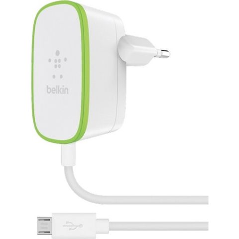 Belkin 12Watt Micro USB Şarj Aleti Sabit Kablolu - Beyaz