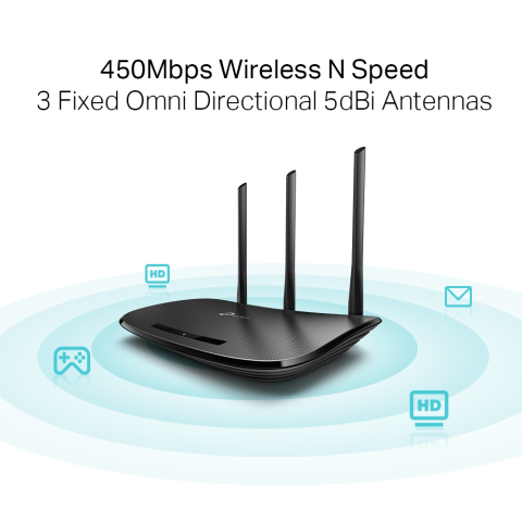 TP-LINK TL-WR940N 450Mbps Kablosuz WPS Destekli Access Point / Menzil Genişletici / Router