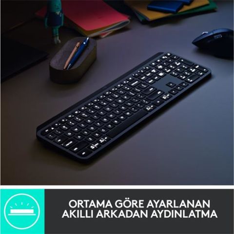 Logitech MX Keys 920-010087 Bluetooth ve Wireless Kablosuz Klavye