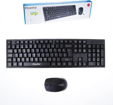 PIRANHA 2335 Kablosuz Klavye Mouse Set Tek Usb Stick Ile Çalışır